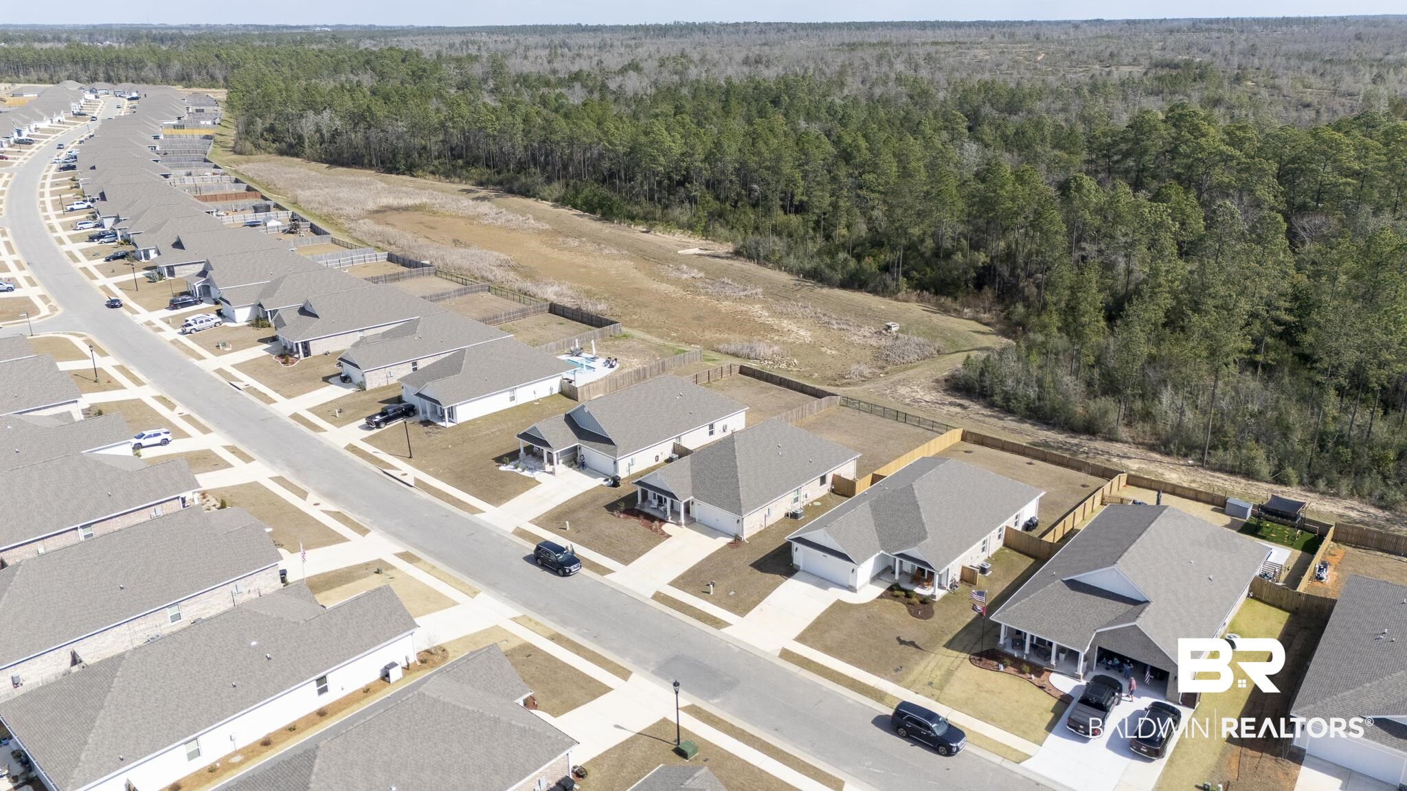 13887 Antler Hl Road Daphne, AL 36527 - Photo 36 of 50 Aerial view of residential area with a forest