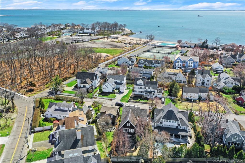 an aerial view of multiple house