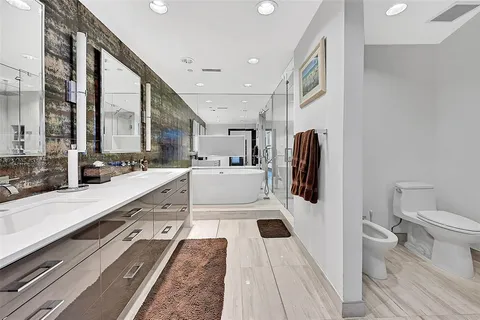 a large white room with a large window