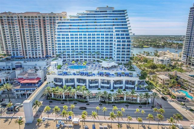 a view of a city with tall buildings