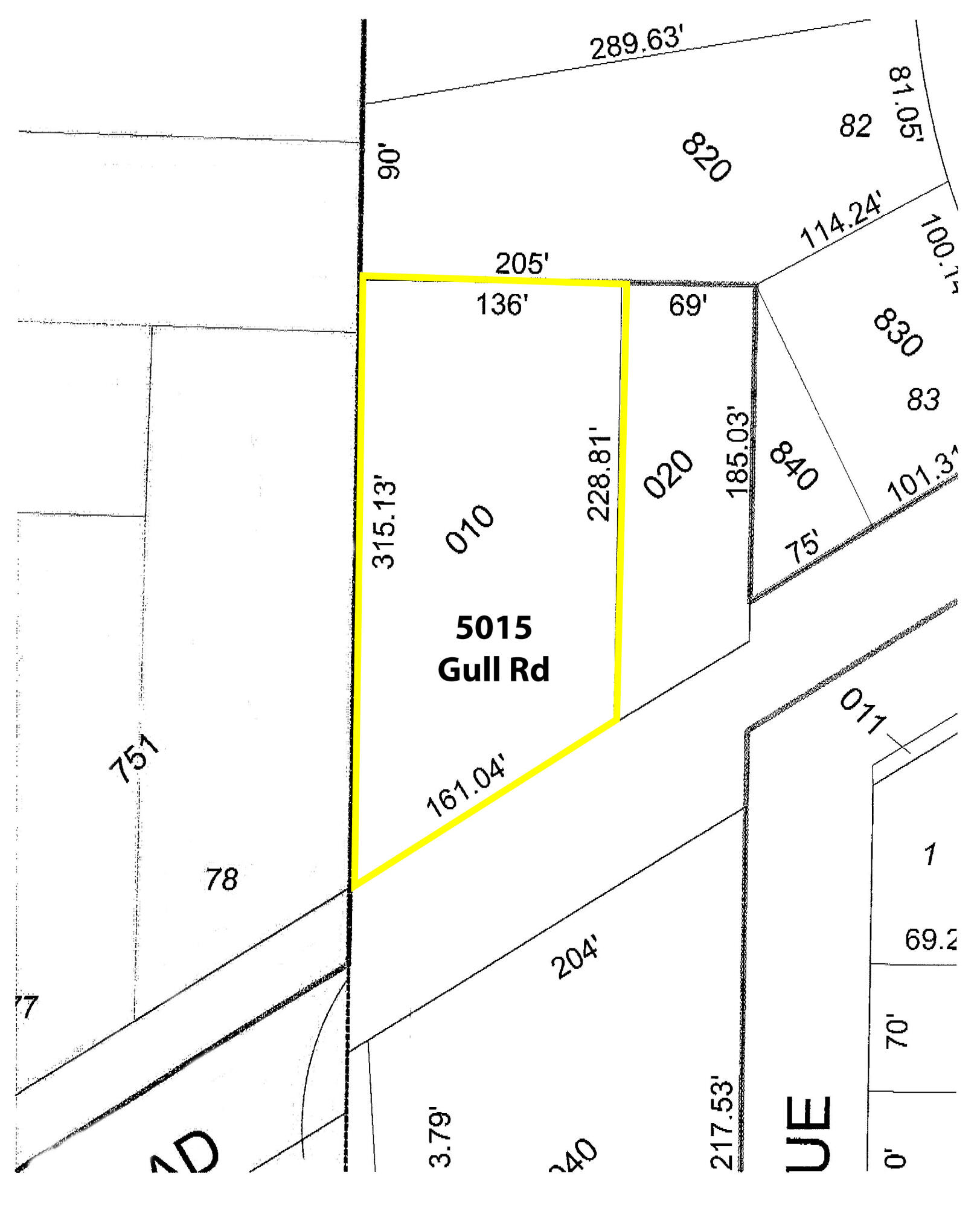 5015 Gull Road Kalamazoo, MI 49048 - Photo 4 of 5 Comstock_5015 Gull_Plat Map