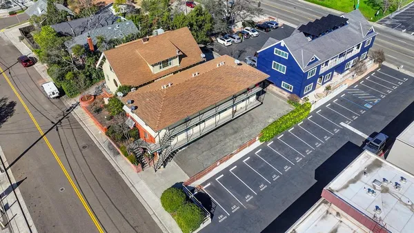 an aerial view of multiple house