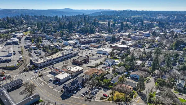 an aerial view of multiple house