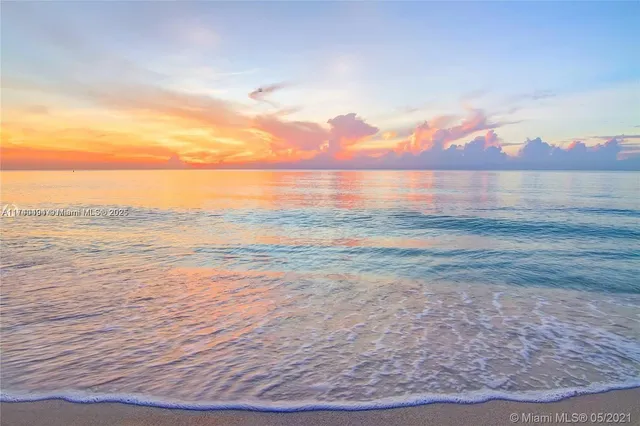 a view of an ocean and beach