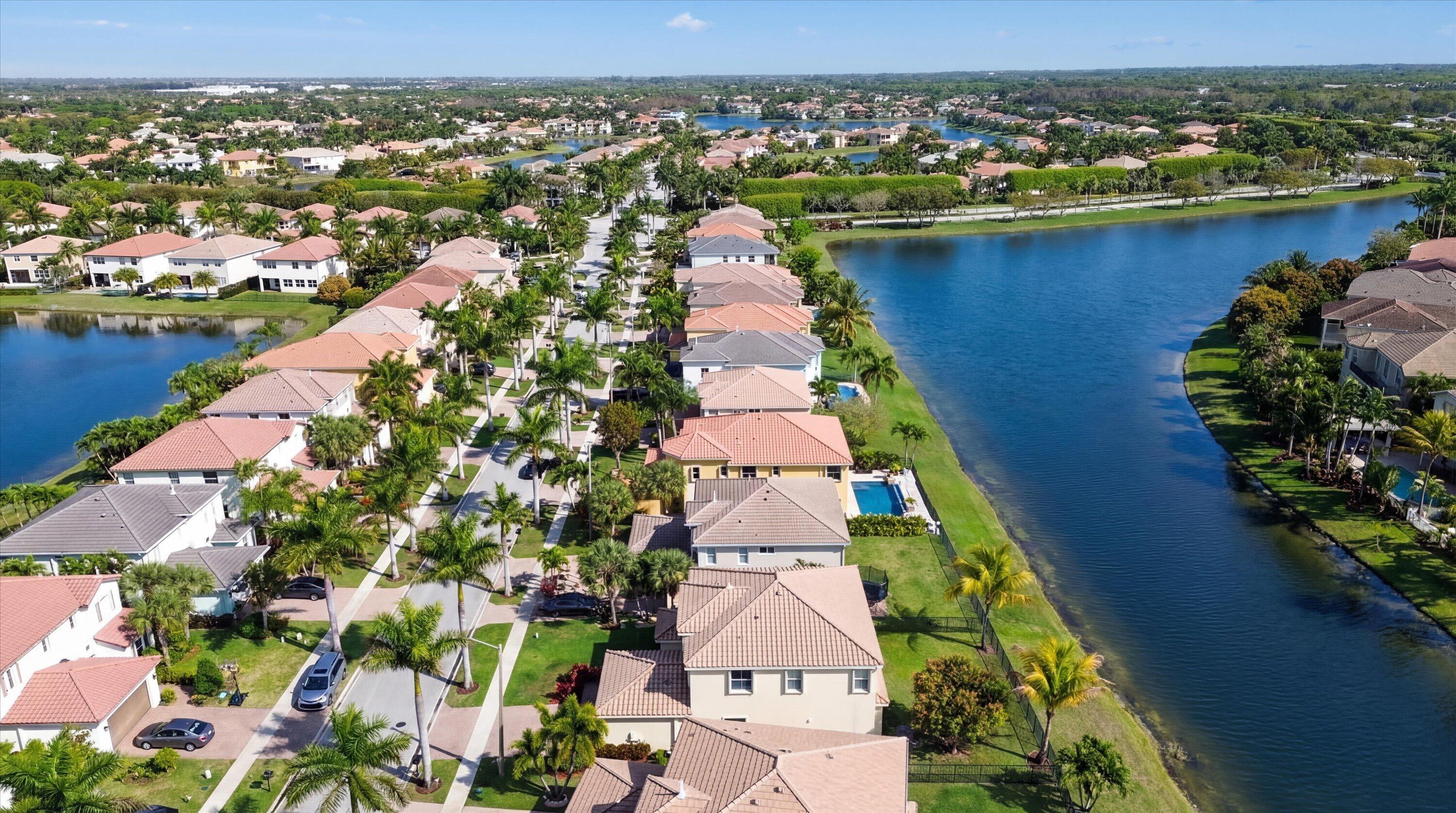 3072 Payson Way Wellington, FL 33414 - Photo 39 of 43 an aerial view of residential houses with outdoor space