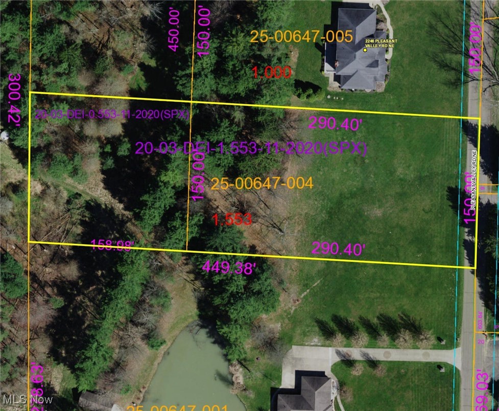 Valley Road Northwest New Philadelphia, OH 44663 - Photo 2 of 3 Aerial map of property and surrounding area