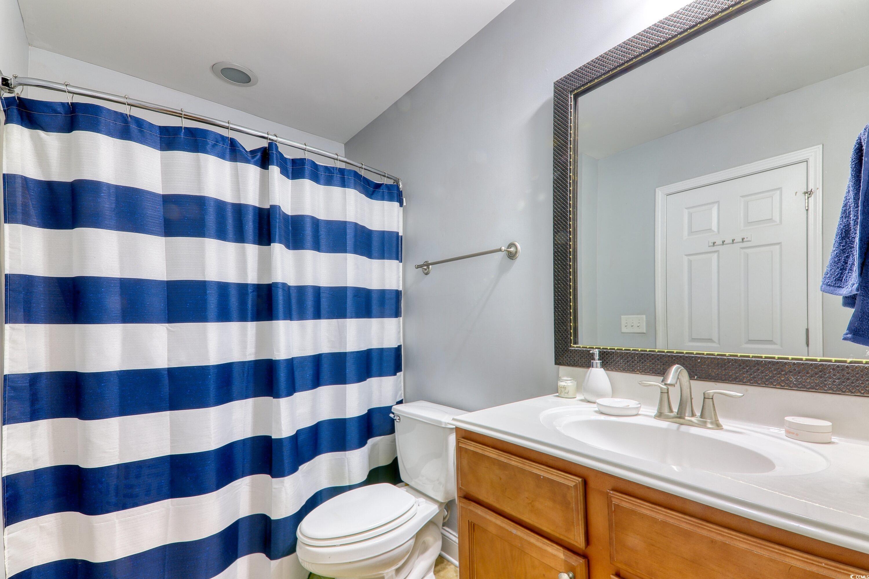 190 Hamilton Way Conway, SC 29526 - Photo 16 of 35 Full bathroom with toilet, vanity, and curtained s