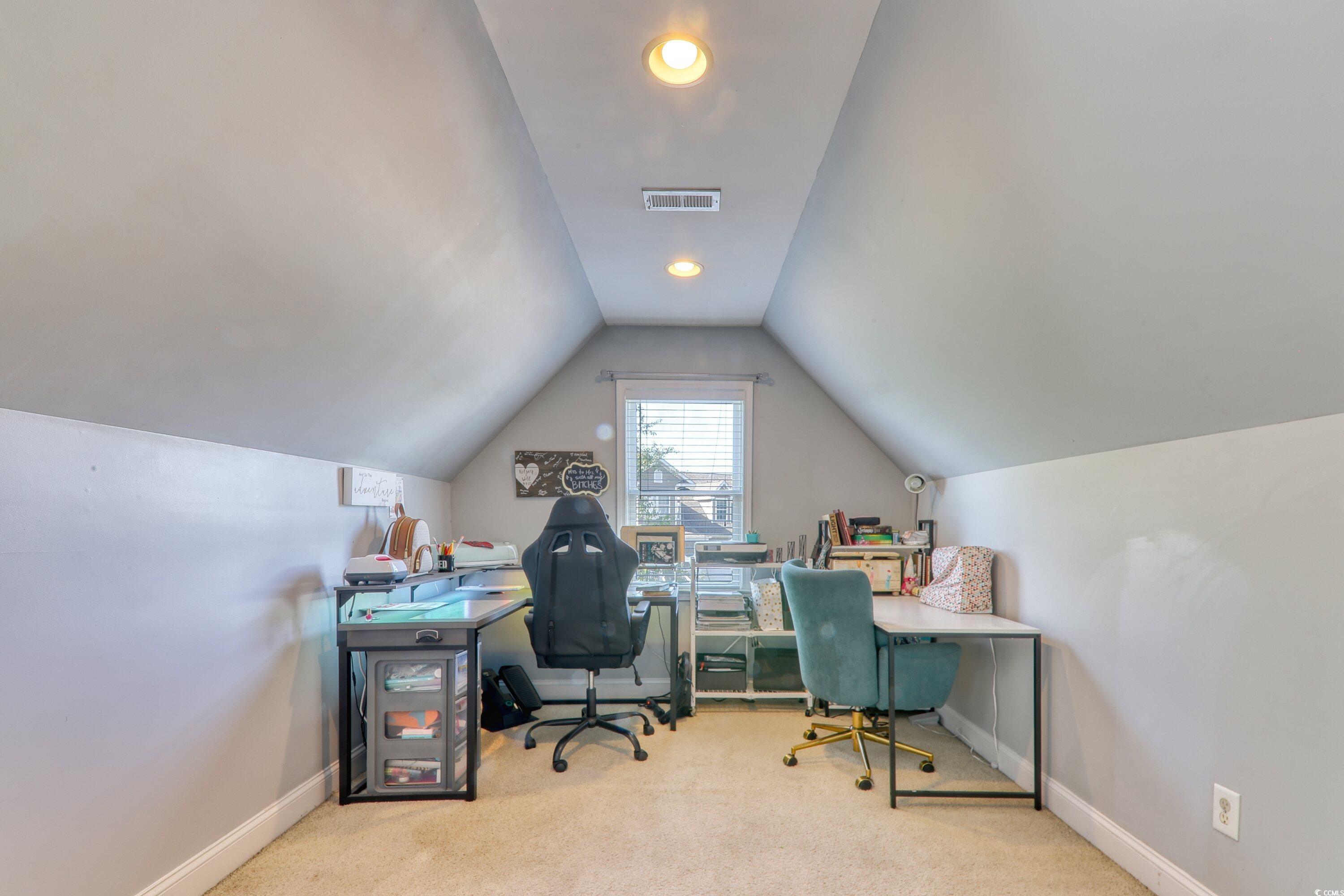 190 Hamilton Way Conway, SC 29526 - Photo 25 of 35 Office with baseboards, vaulted ceiling, visible v