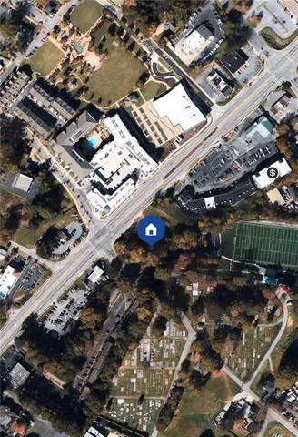 a view of a lake from a yard