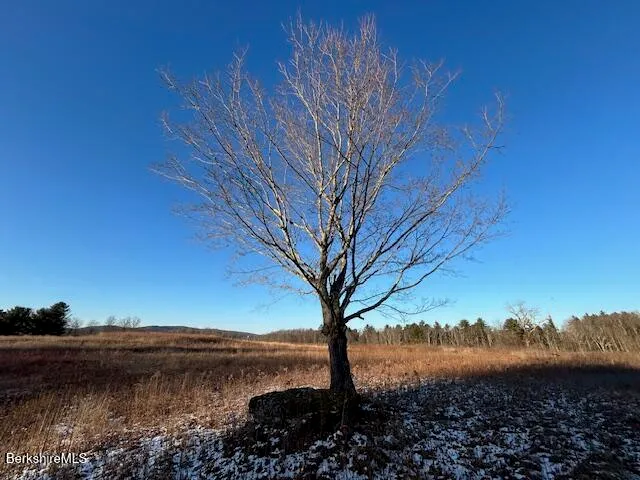 a view of a lake in between the top of house