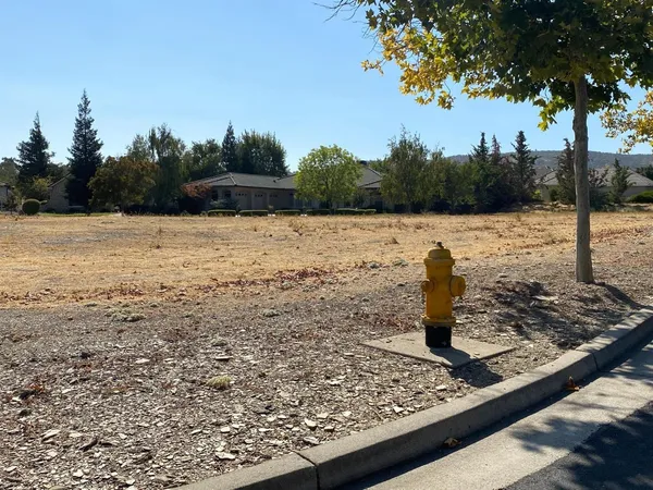 a view of a lake with a outdoor space