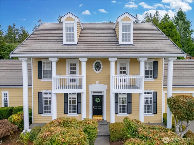 a front view of a house