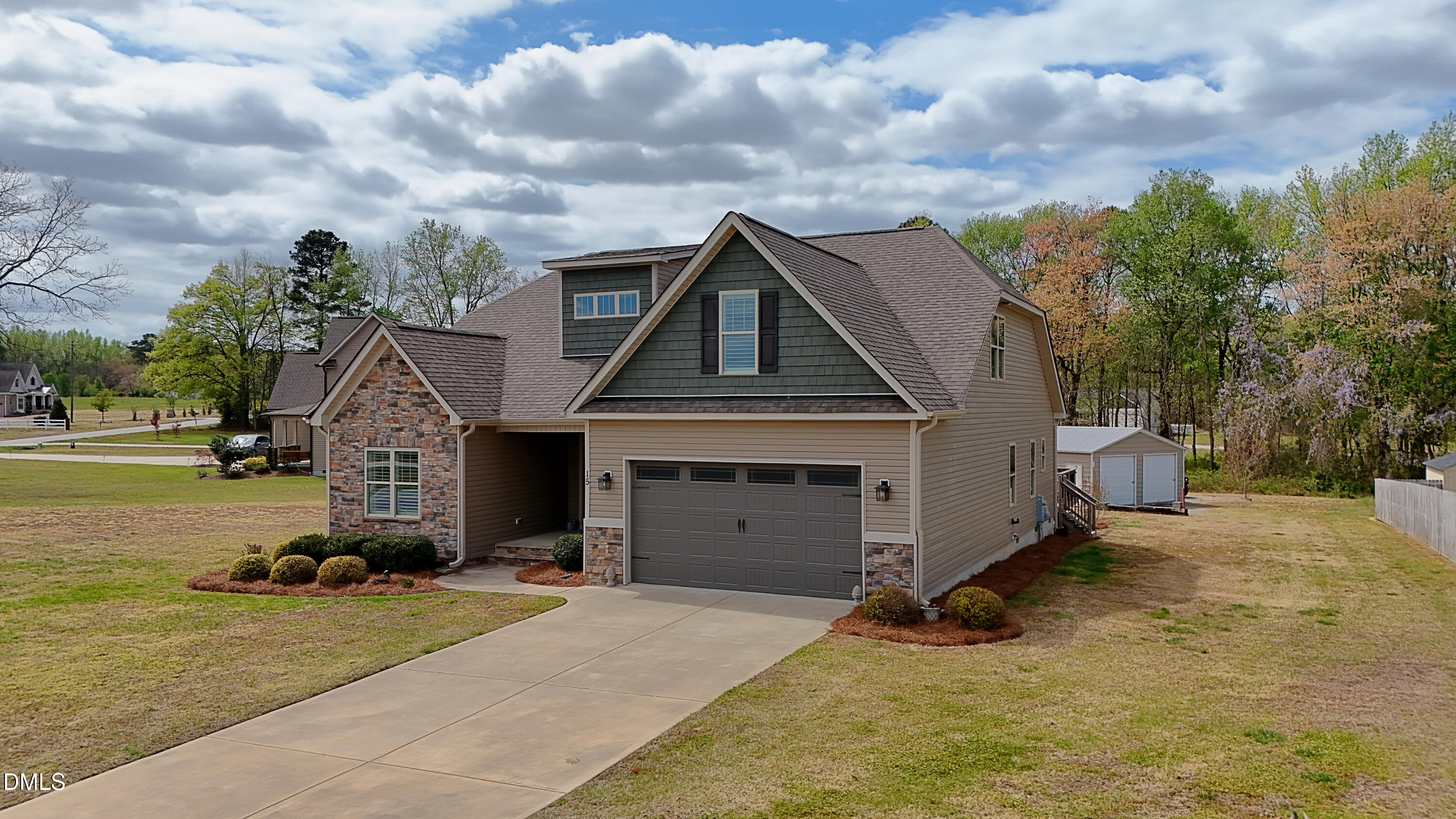 15 Old Eason Road Zebulon, NC 27597 - Photo 2 of 43 Drone wide side angle front exterior