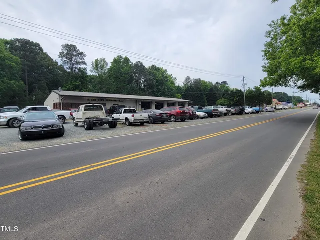 a view of a street with houses