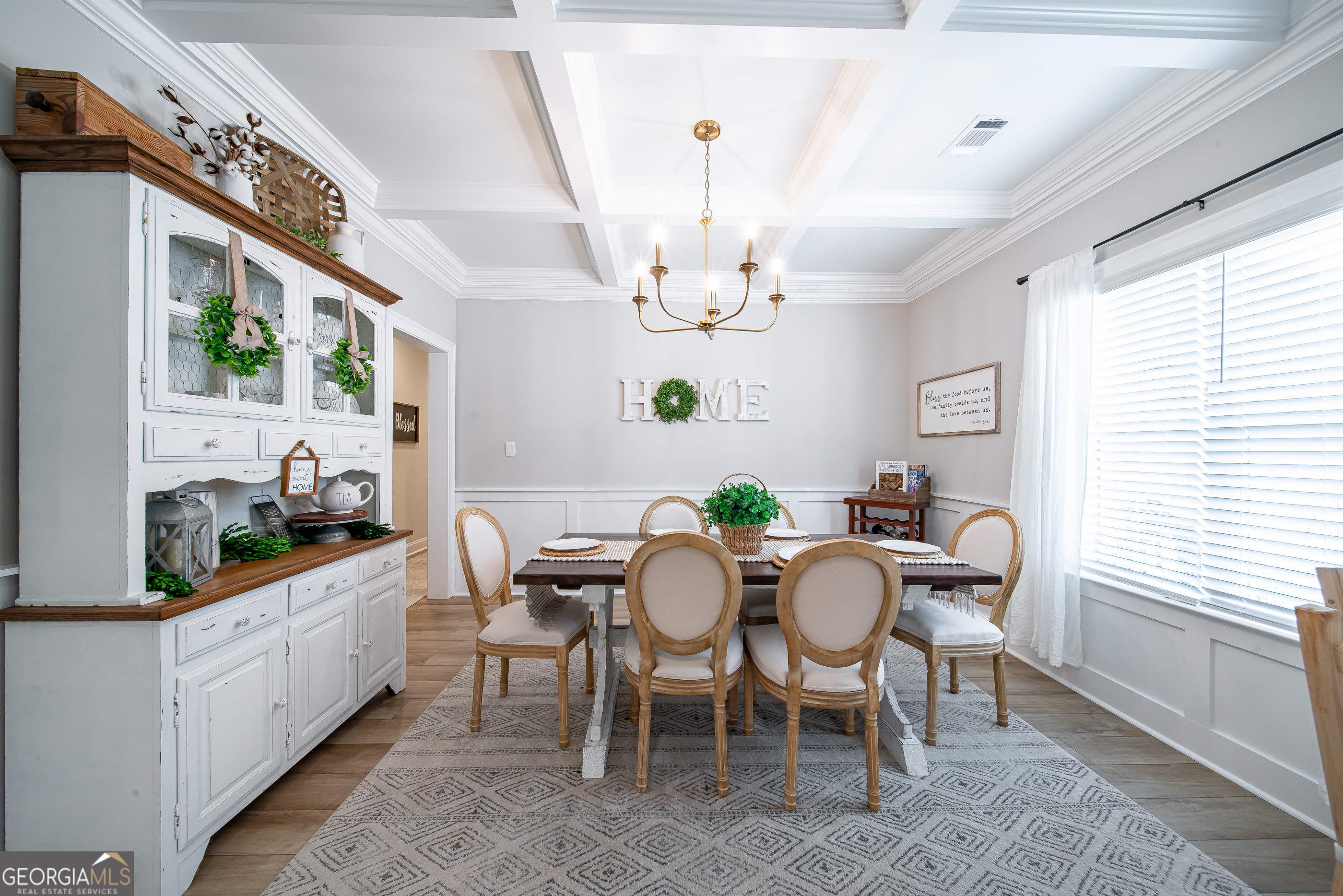 96 Cypress Trail Fortson, GA 31808 - Photo 17 of 62 a view of a dining room with furniture and a chandelier