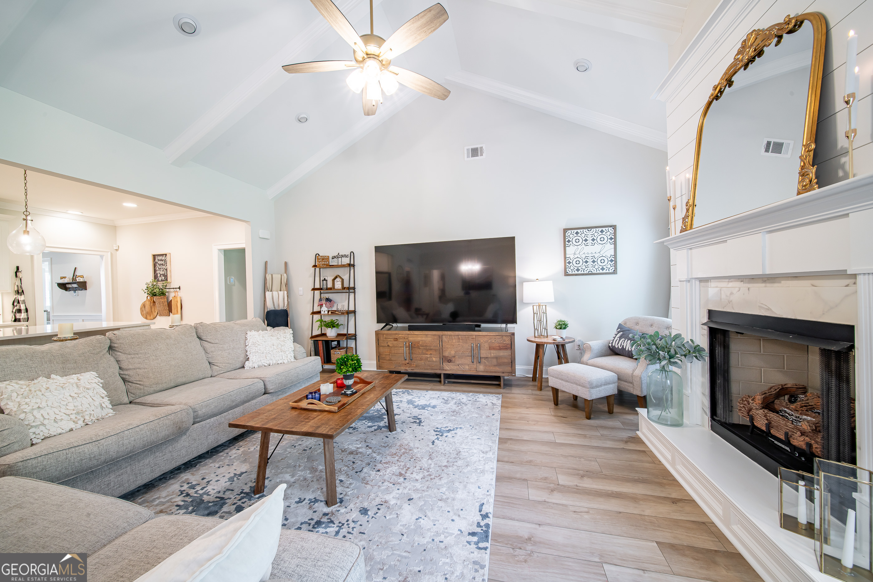96 Cypress Trail Fortson, GA 31808 - Photo 27 of 62 a living room with furniture and a fireplace