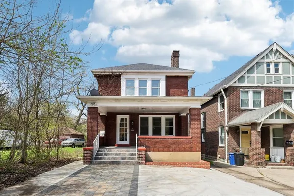 a front view of a house