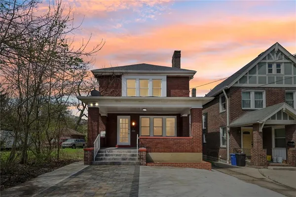 a front view of a house