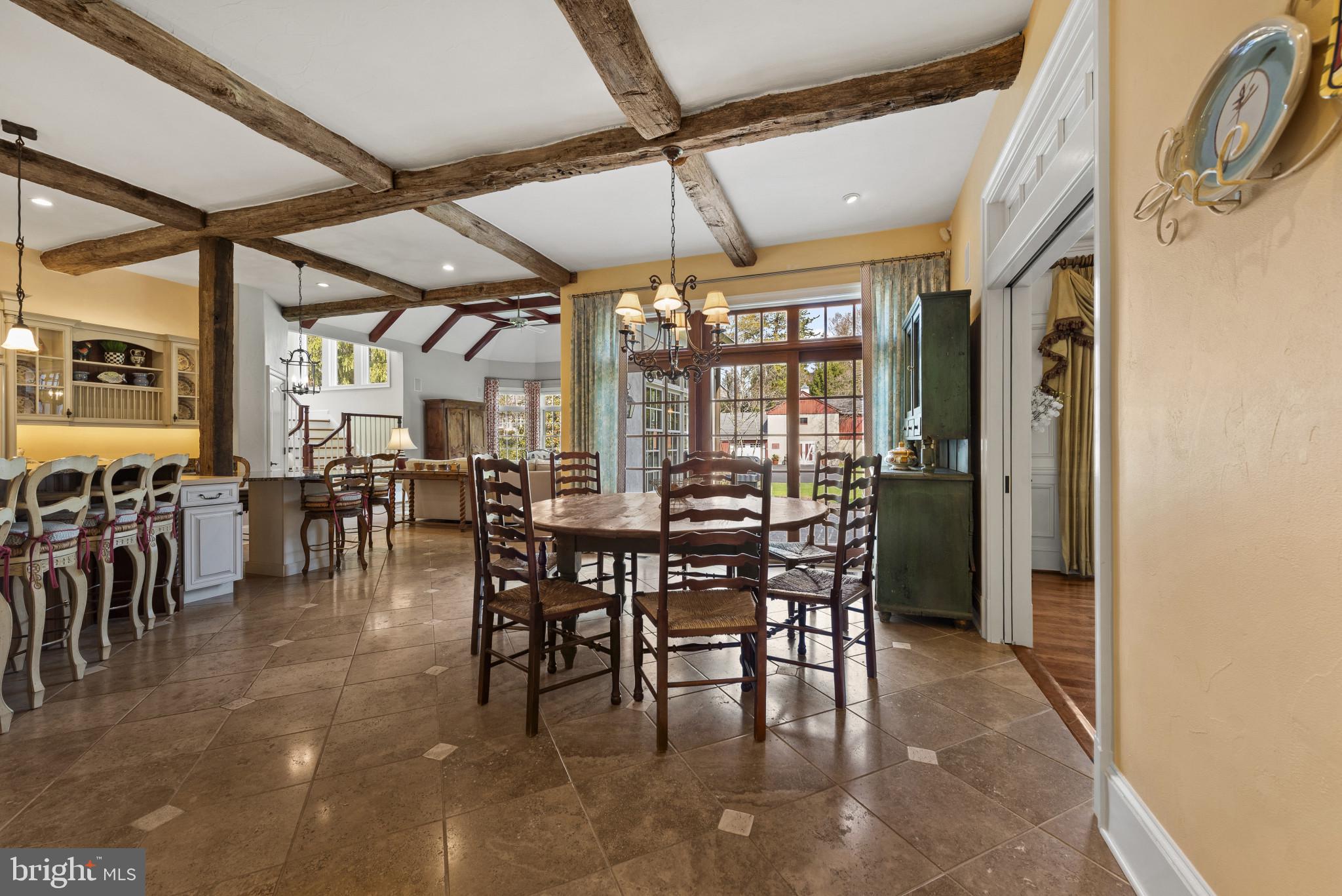 7810 Ruxwood Road Ruxton, MD 21204 - Photo 31 of 94 Reclaimed timber beamed ceiling