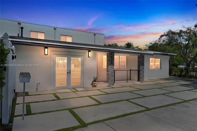 a view of a house with a outdoor space