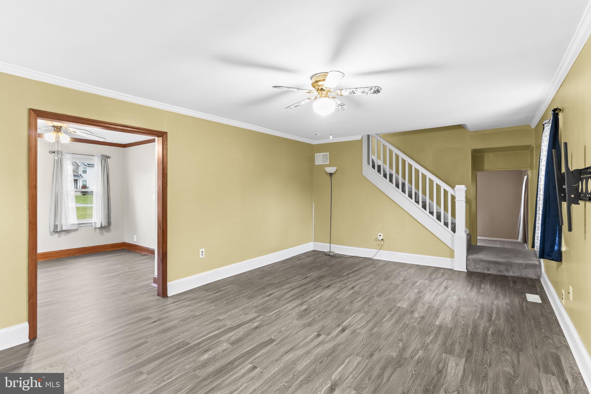 Family room and opening to dining