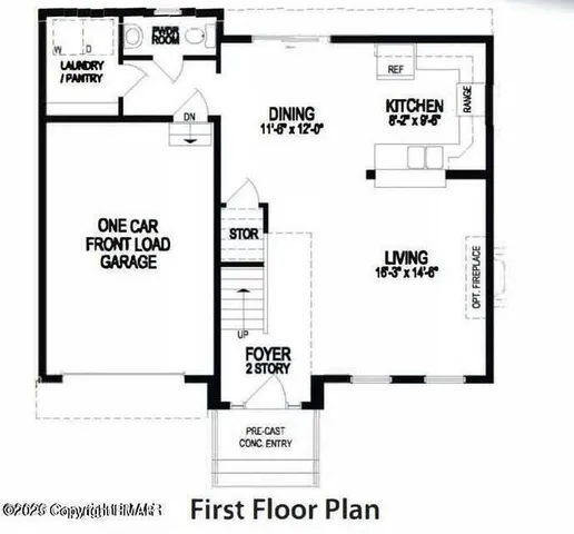 a aerial view of a house with a yard