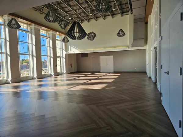 a kitchen with a cabinets and appliances