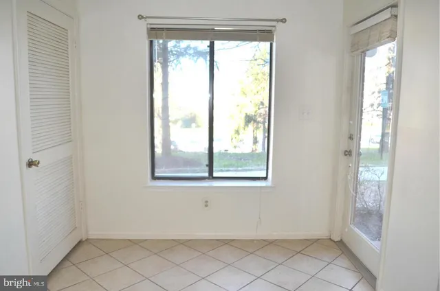 an empty room with a window