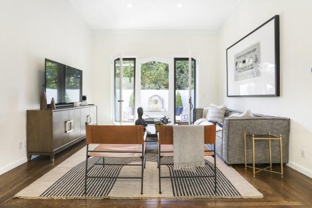 780 Mission Canyon Road Santa Barbara, CA 93105 - Photo 19 of 97 a living room with furniture and a floor to ceiling window