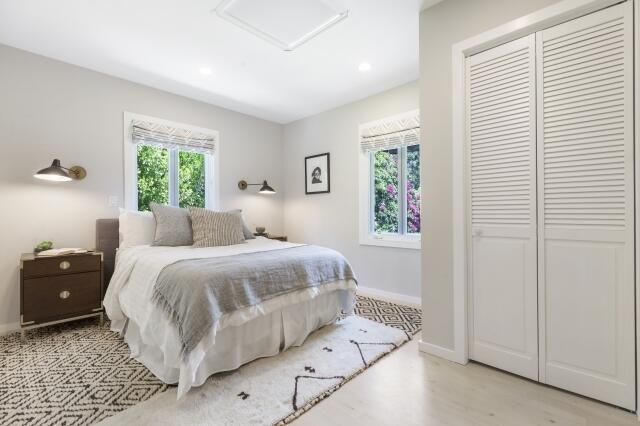 780 Mission Canyon Road Santa Barbara, CA 93105 - Photo 54 of 97 a bedroom with a bed and a window