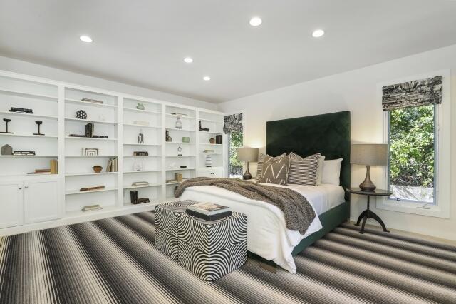 780 Mission Canyon Road Santa Barbara, CA 93105 - Photo 60 of 97 a spacious bedroom with a bed and walk in closet