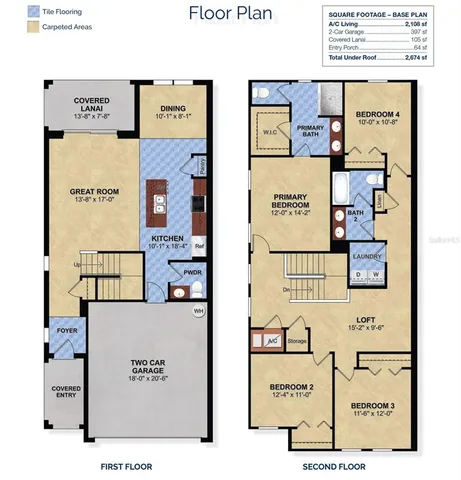 a view of a white house with potted plants and a fountain