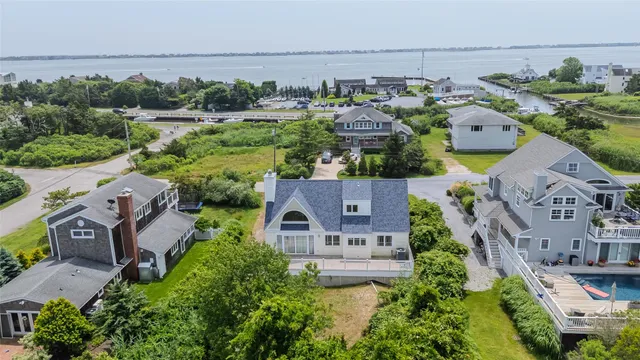 an aerial view of multiple house