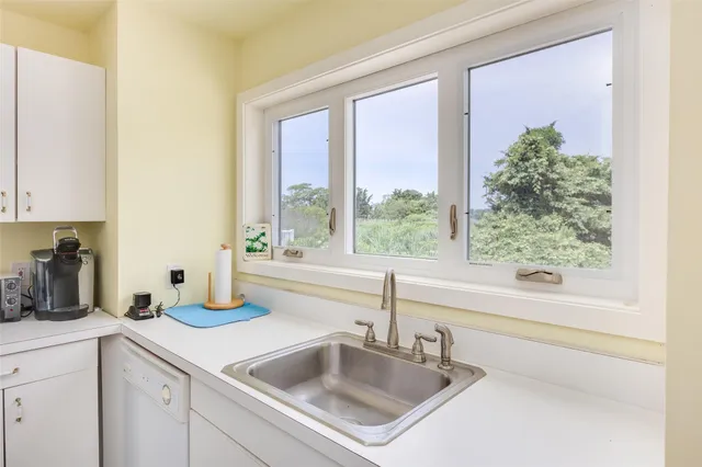 a kitchen that has a sink and a window