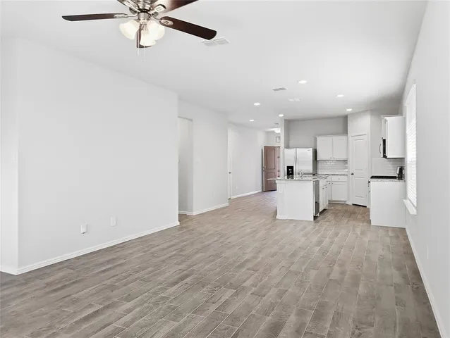 a view of a backyard with a garden