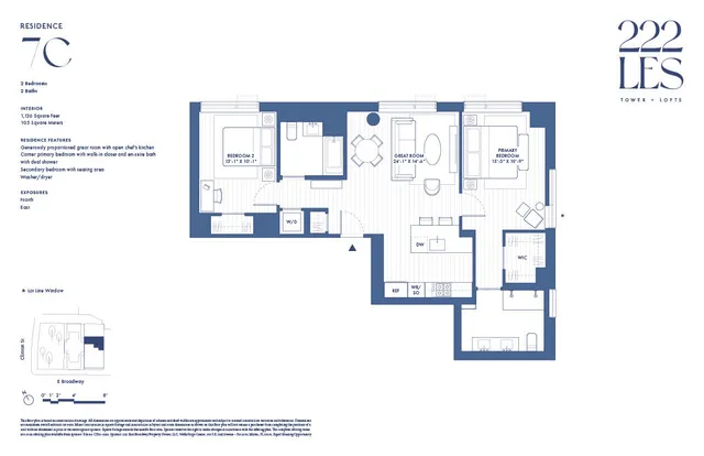 $2,161,600 | 222 East Broadway, Unit 17B | Lower East Side