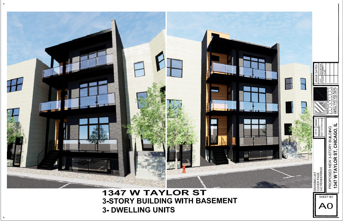 1347 West Taylor Street Chicago, IL 60607 - Photo 2 of 5 a black and white photo of a living room