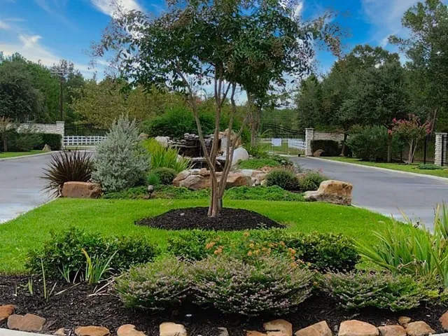 a view of outdoor space with garden and entertaining space