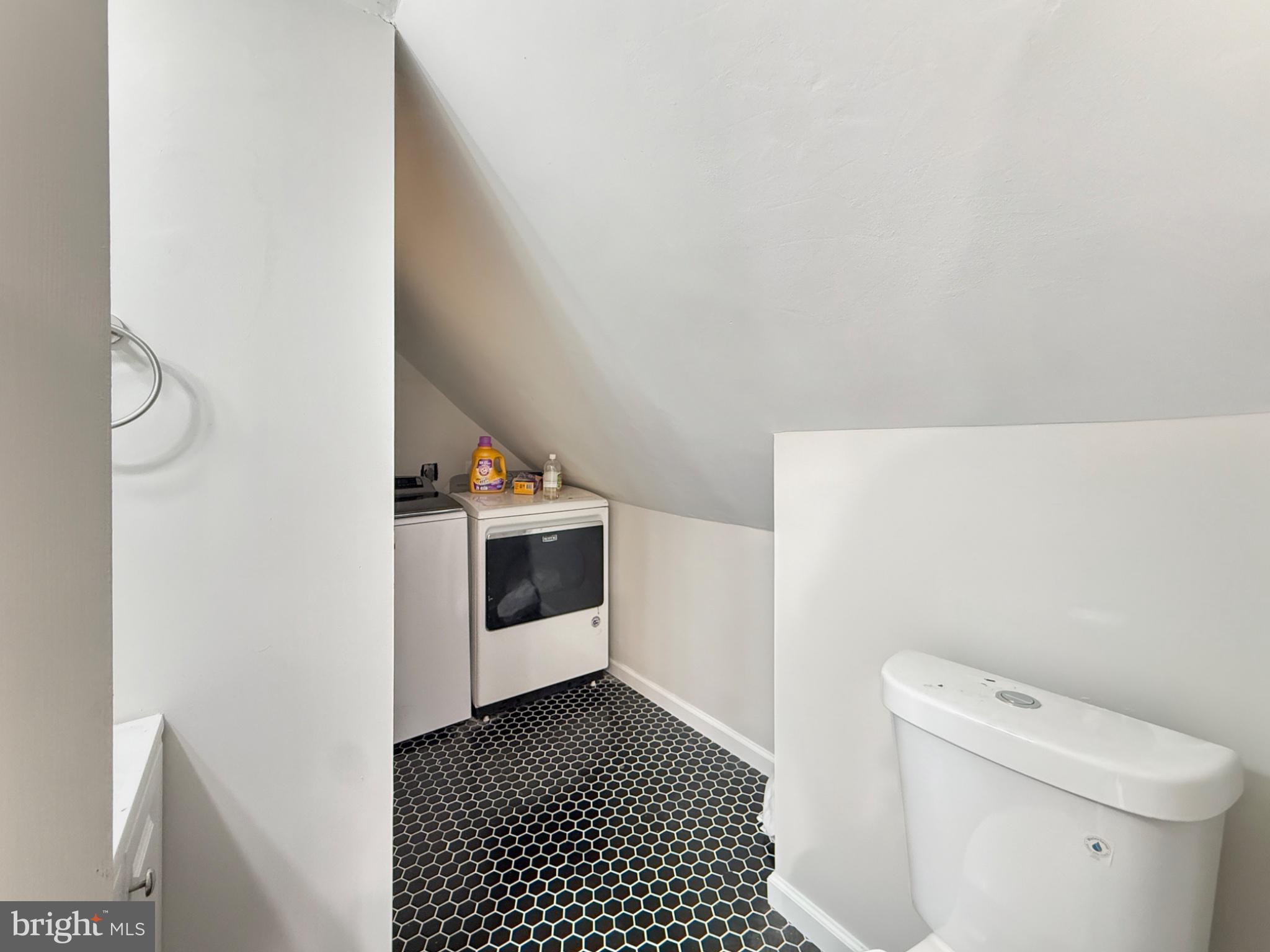 3216 18th Street Northeast Washington, DC 20018 - Photo 32 of 47 Charming attic bathroom with modern flair.
