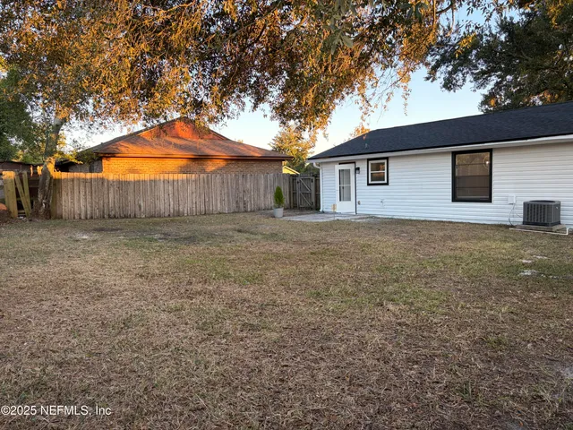 a backyard of a house