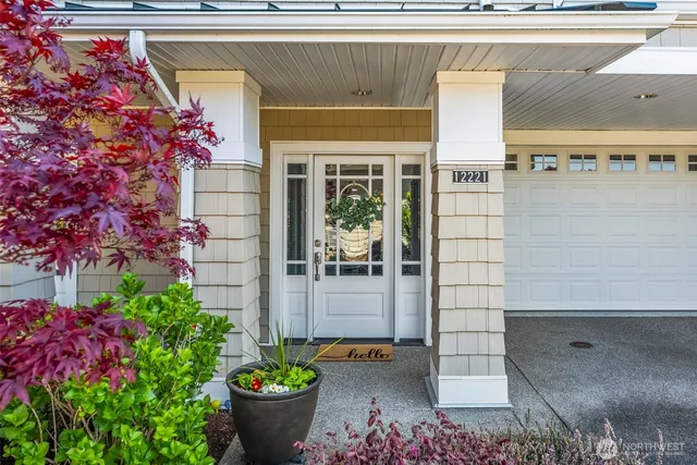 a front view of a house with a porch