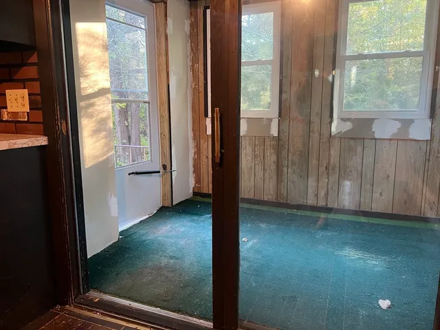 a view of backyard with window