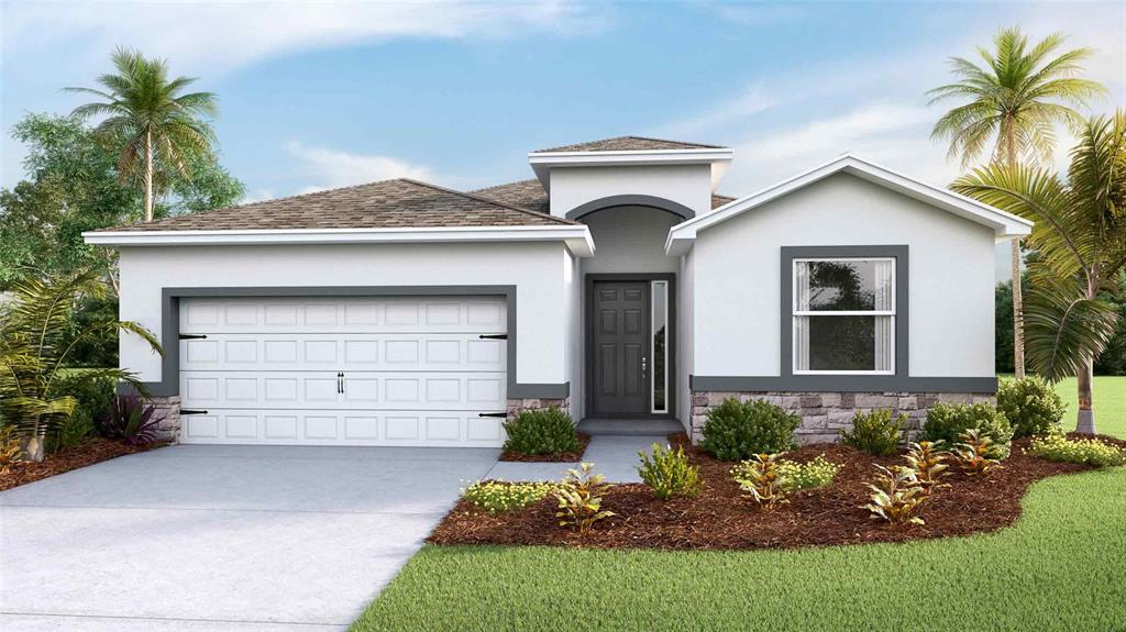 3909 Sunny Spring Street Plant City, FL 33565 - Photo 1 of 1 a front view of a house with a yard and garage