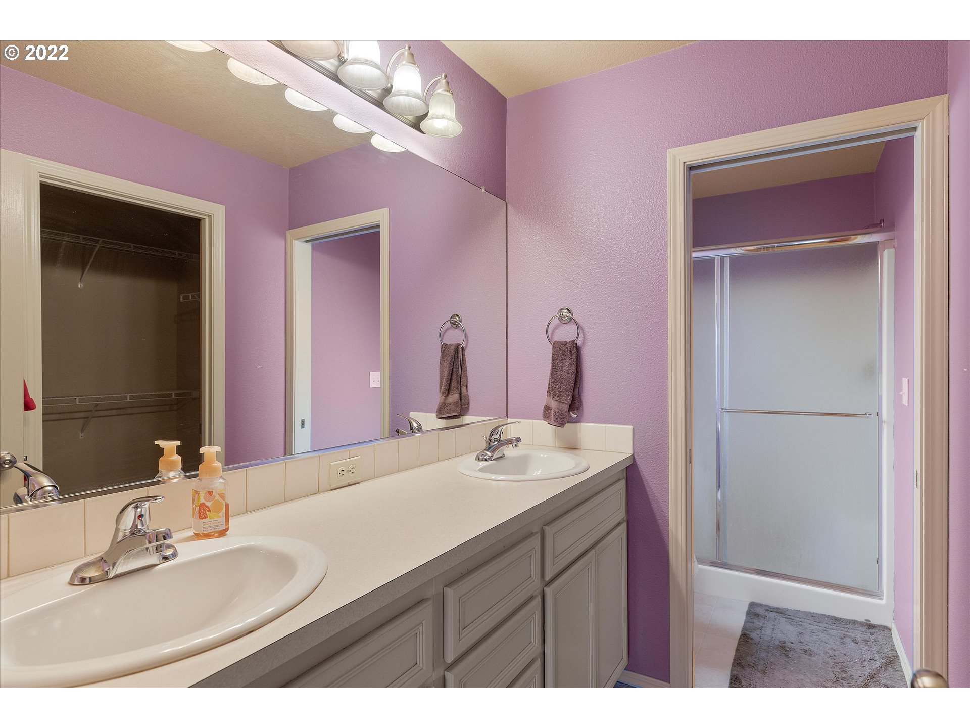 40310 Dubarko Road Sandy, OR 97055 - Photo 16 of 23 a bathroom with a sink vanity and a mirror