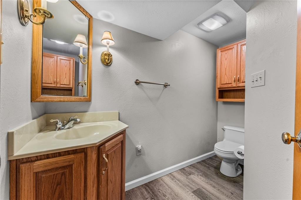 120 Timothy Road Gibsonia, PA 15044 - Photo 36 of 50 a bathroom with a sink a toilet and a mirror