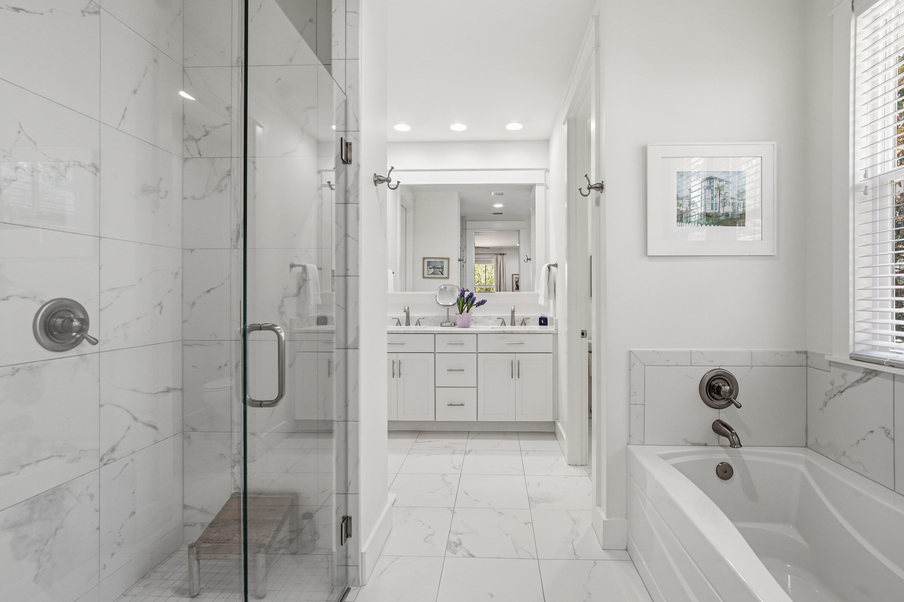 755 Breakers Street, Unit LOT 50 Inlet Beach, FL 32461 - Photo 25 of 61 a bathroom with a tub sink shower and mirror