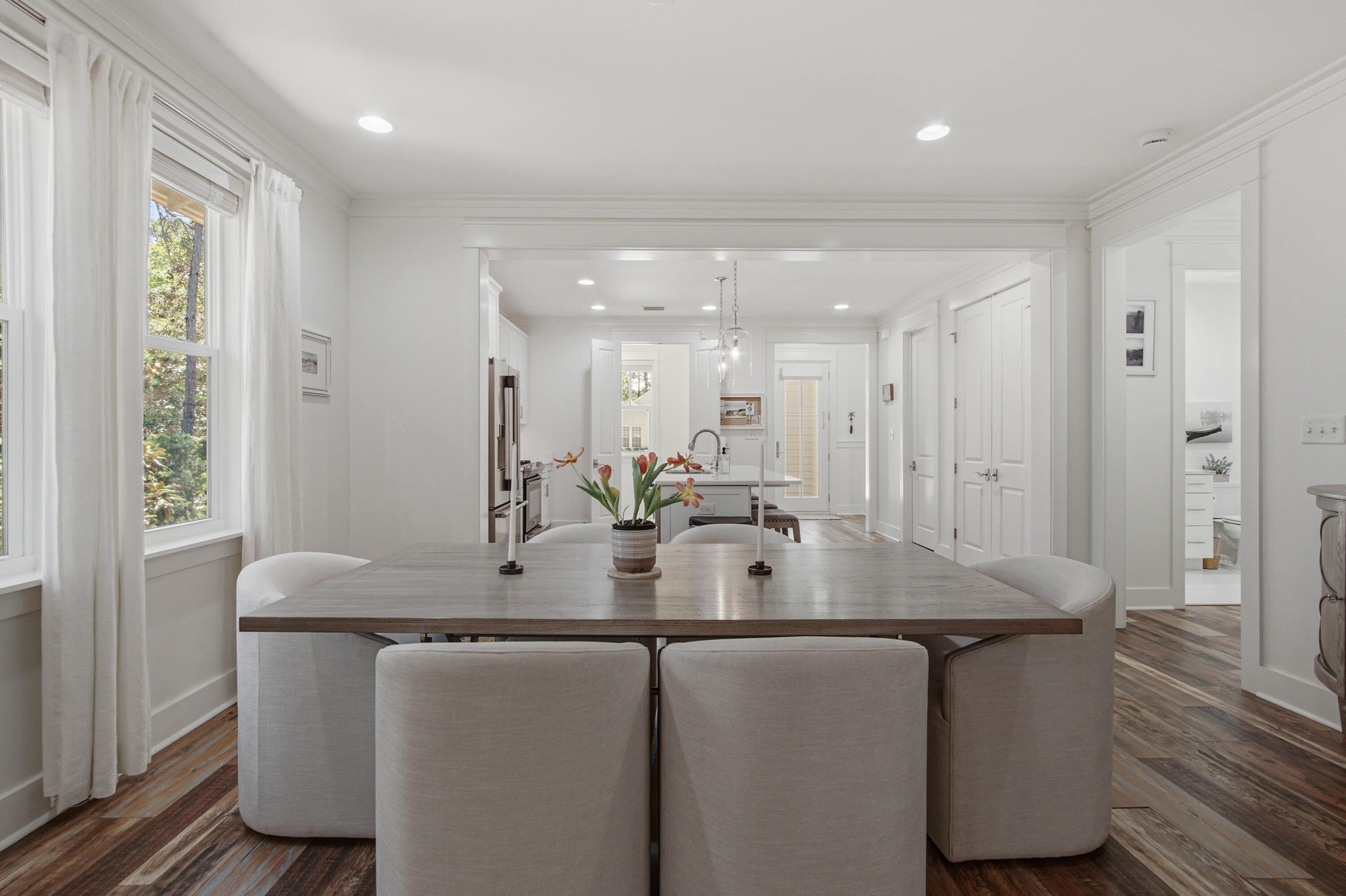 755 Breakers Street, Unit LOT 50 Inlet Beach, FL 32461 - Photo 51 of 61 a view of kitchen island a sink wooden floor and living room view