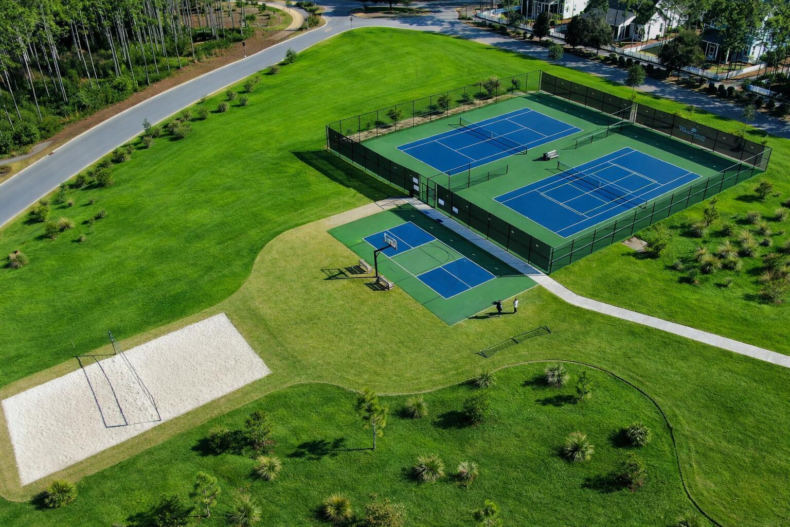 755 Breakers Street, Unit LOT 50 Inlet Beach, FL 32461 - Photo 59 of 61 a view of a tennis ground with a small pool