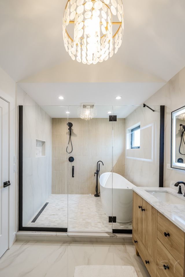 2247 South 6th Avenue North Riverside, IL 60546 - Photo 36 of 57 a large bathroom with a double vanity sink and a mirror