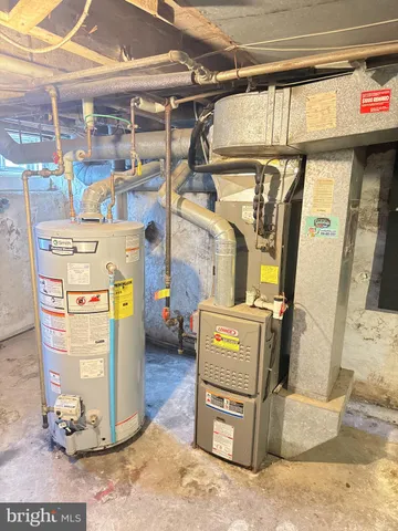 a view of a garage with wooden floor